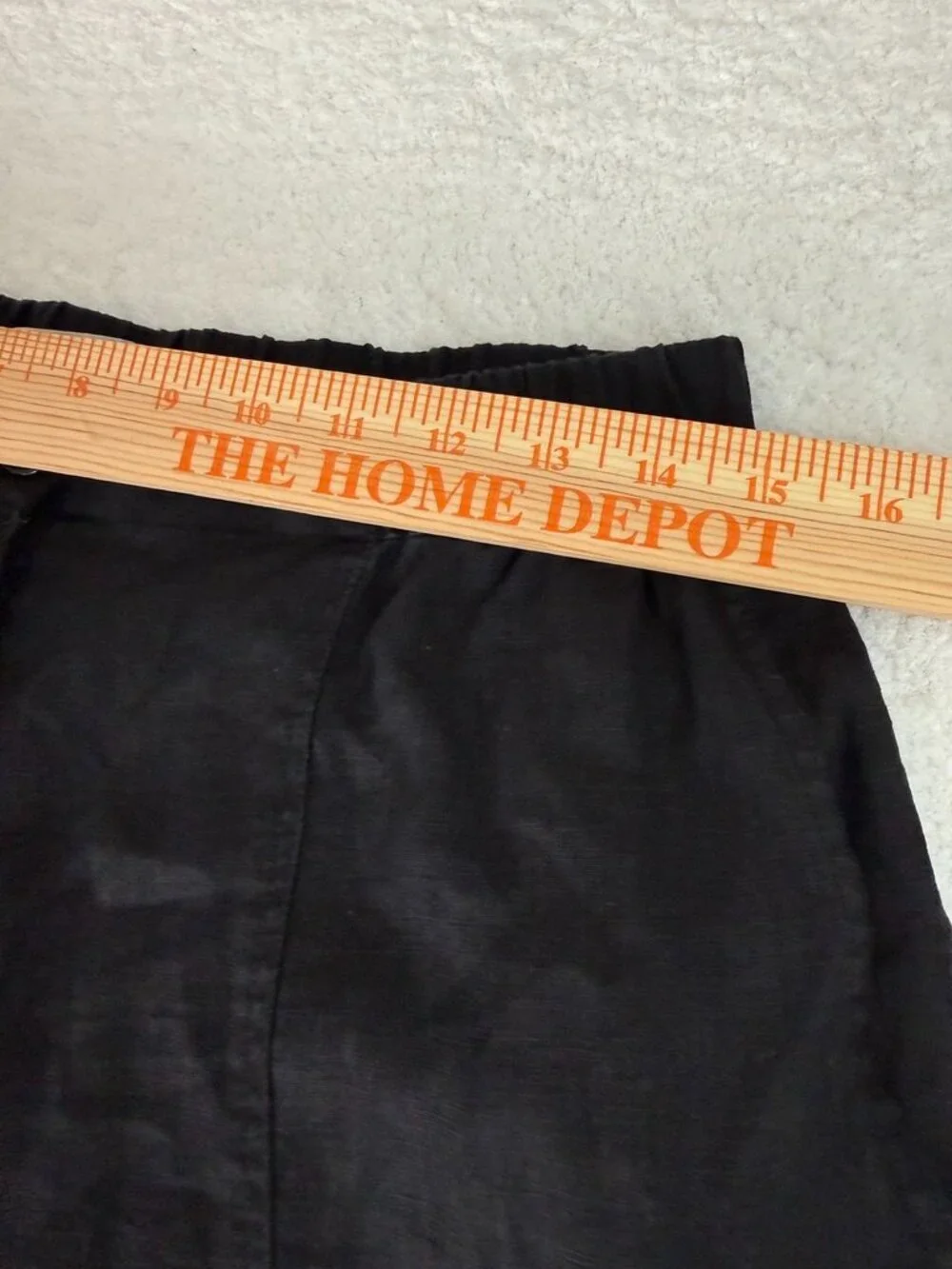 ZARA Black Linen Cropped Jogger Pants Size S Drawstring Ankle